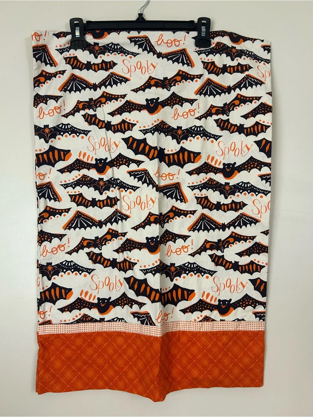 4/$25 Halloween Bat Print Decorative pillowcase - Orange & Black